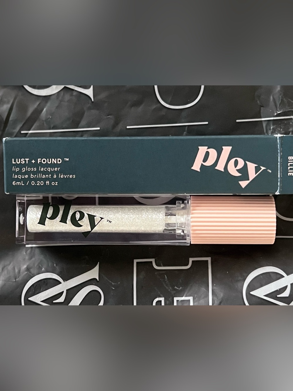 PLEY Lust + Found Lip Gloss BILLIE Lacquer in Shimmery White New in Box